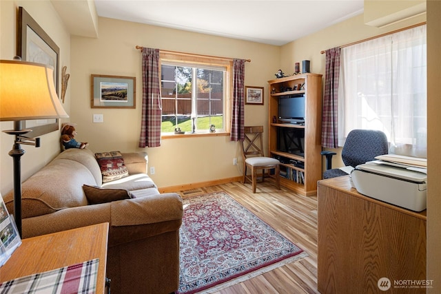 8775 Icicle Rd, Leavenworth, WA 98826 - home office with wood finished floors and baseboards