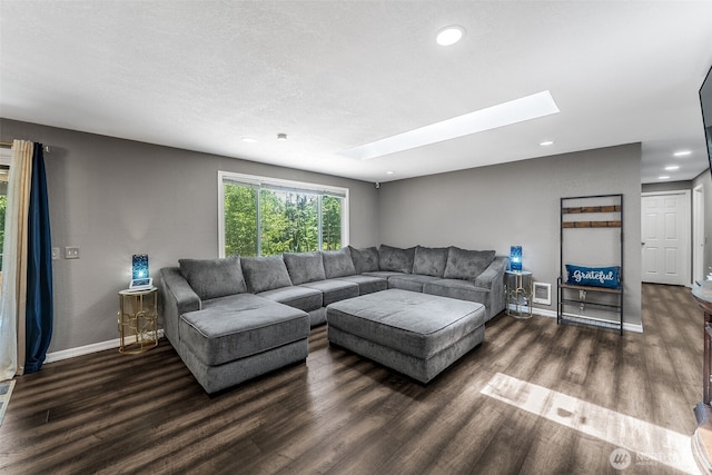 2607 S 379th Pl, Federal Way, WA 98003 - living room featuring a skylight, wood finished floors, and recessed lighting