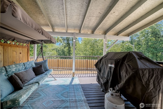 2607 S 379th Pl, Federal Way, WA 98003 - wooden terrace featuring area for grilling and view of scattered trees