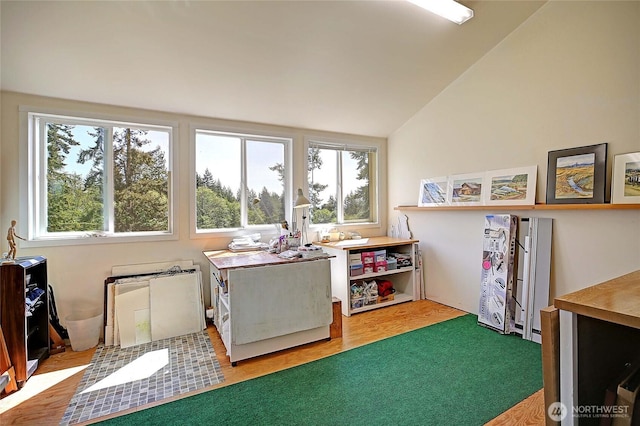 881 Lawson Rd, Camano Island, WA 98282 - recreation room with vaulted ceiling