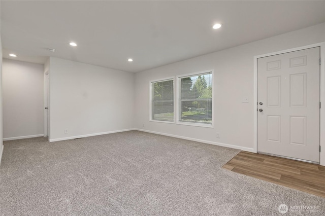 17101 Snowbell Ct SE, Yelm, WA 98597 - carpeted spare room featuring baseboards and recessed lighting