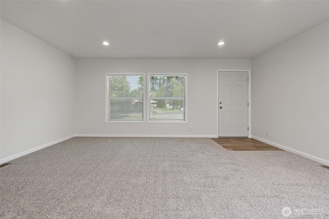 17101 Snowbell Ct SE, Yelm, WA 98597 - carpeted spare room featuring baseboards and recessed lighting