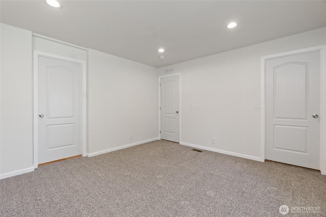 17101 Snowbell Ct SE, Yelm, WA 98597 - unfurnished bedroom with recessed lighting, carpet flooring, and baseboards