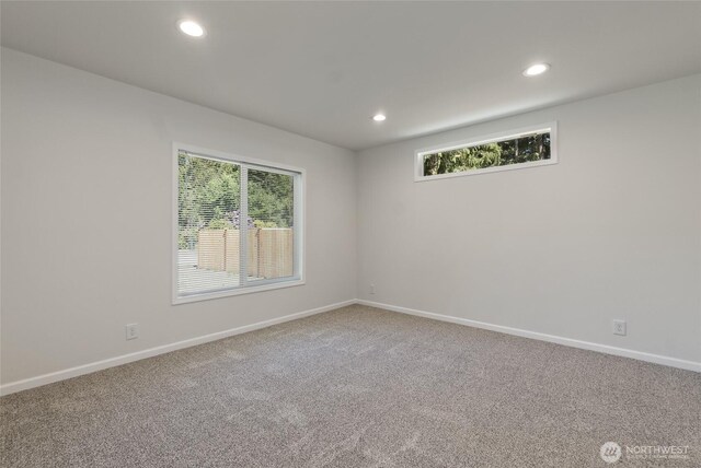 17101 Snowbell Ct SE, Yelm, WA 98597 - carpeted spare room with recessed lighting and baseboards