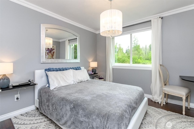 14918 Champion Estates Dr SE, Yelm, WA 98597 - bedroom featuring crown molding and wood finished floors