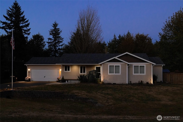 14918 Champion Estates Dr SE, Yelm, WA 98597 - ranch-style house featuring an attached garage, driveway, and crawl space