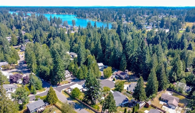 7620 194th Ave E, Bonney Lake, WA 98391 - aerial view of property and surrounding area featuring a forest and a large body of water