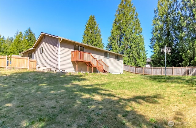 7620 194th Ave E, Bonney Lake, WA 98391 - rear view of house with stairs and a wooden deck