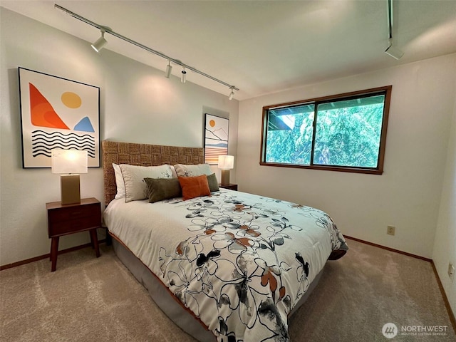 714 SW 296th St, Federal Way, WA 98023 - bedroom featuring track lighting, carpet, and baseboards