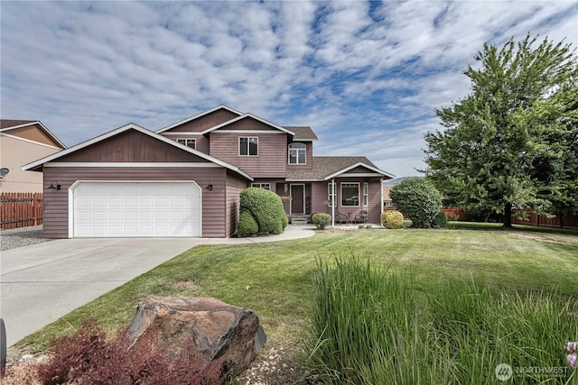 1649 Denise Cir, Wenatchee, WA 98801 - view of front of house with a garage, driveway, and roof with shingles