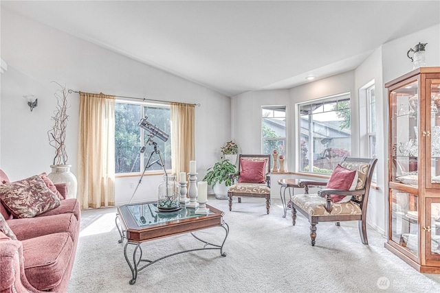 1649 Denise Cir, Wenatchee, WA 98801 - carpeted living area featuring healthy amount of natural light, lofted ceiling, and baseboards
