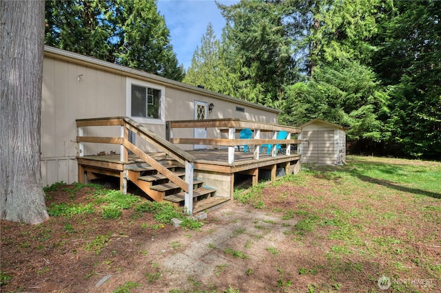 1851 Washington Dr, Point Roberts, WA 98281 - rear view of property with a wooden deck and stairway