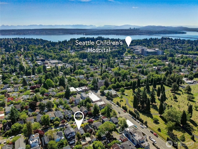 5521 34th Ave NE, Seattle, WA 98105 - aerial view of a water and mountain view