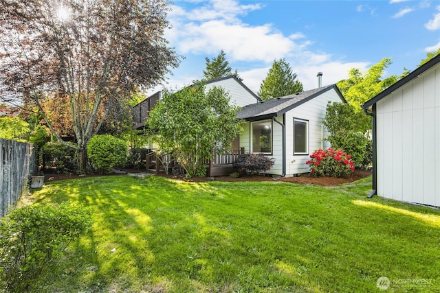 3801 Ruddell Rd SE, Lacey, WA 98503 - view of yard with a wooden deck