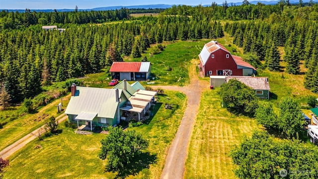 300 Brim Rd, Onalaska, WA 98570 - aerial view of property and surrounding area with a forest and a mountainous background