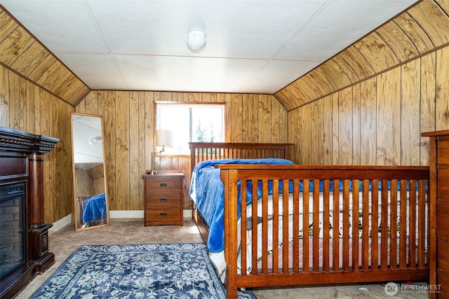 300 Brim Rd, Onalaska, WA 98570 - carpeted bedroom with wooden walls