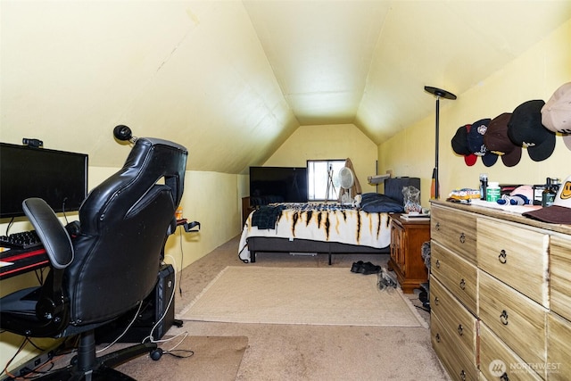 300 Brim Rd, Onalaska, WA 98570 - carpeted bedroom featuring lofted ceiling and an office area