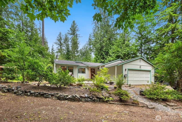 23611 Friar Creek Rd, Monroe, WA 98272 - ranch-style house featuring a garage and dirt driveway