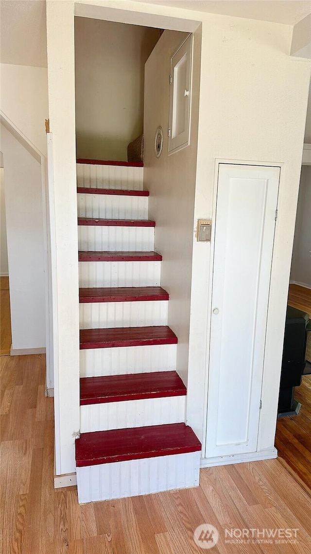 7459 Blaine Rd, Blaine, WA 98230 - staircase with wood finished floors