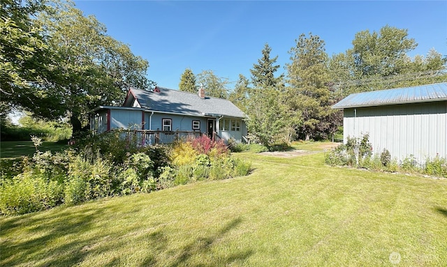 7459 Blaine Rd, Blaine, WA 98230 - view of grassy yard featuring a deck