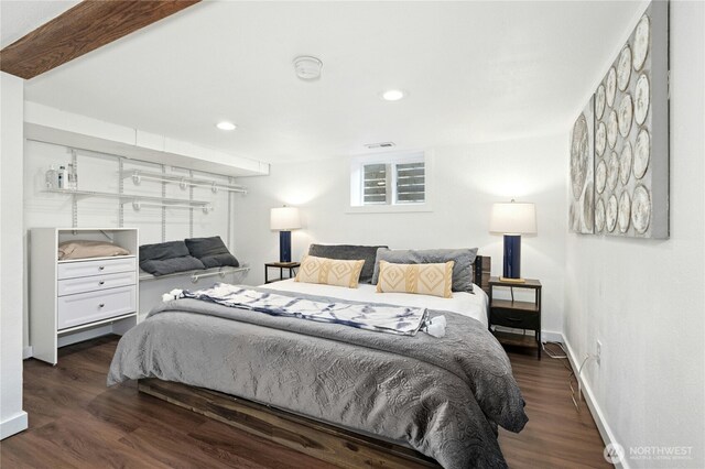 10056 Interlake Ave N, Seattle, WA 98133 - bedroom featuring wood finished floors, recessed lighting, and baseboards