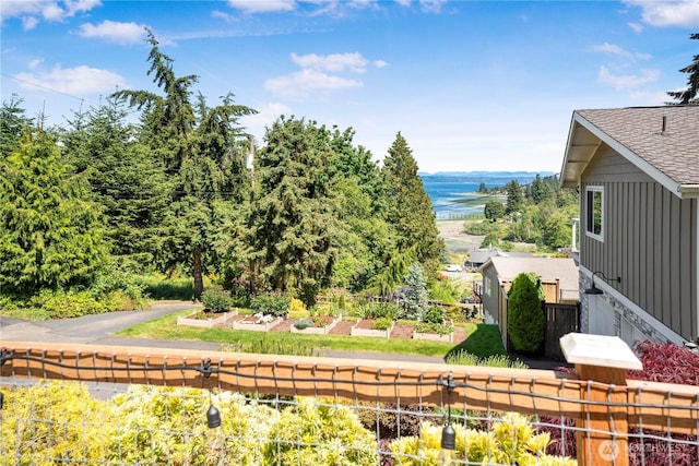 2715 Garfield Ave SE, Port Orchard, WA 98366 - view of yard featuring a garden and a water view