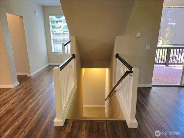 1901 78th Pl SE, Everett, WA 98203 - stairway with baseboards and wood finished floors