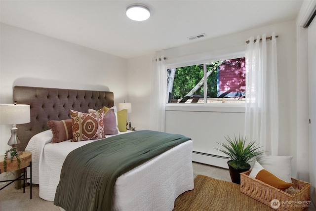 9030 6th Ave NW, Seattle, WA 98117 - bedroom with light colored carpet and baseboard heating