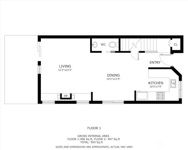 6128 202nd St SW Unit 101, Lynnwood, WA 98036 - view of floor plan / room layout