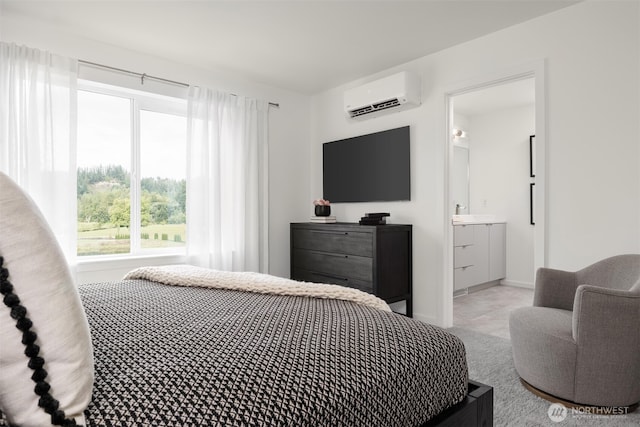 3915 198th St SE Unit B2, Bothell, WA 98012 - bedroom featuring a wall unit AC and ensuite bath
