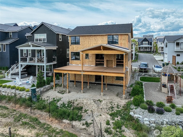 203 Bluebell Ct, Chelan, WA 98816 - rear view of property featuring a residential view and stairs