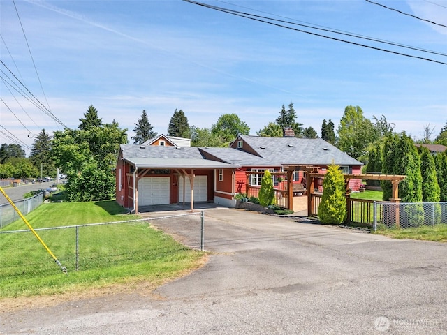 2526 19th St, Bremerton, WA 98312 - townhome / multi-family property featuring a garage, driveway, and a chimney