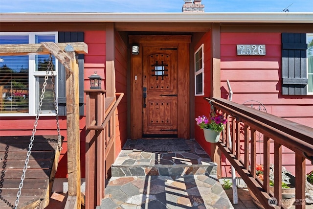2526 19th St, Bremerton, WA 98312 - property entrance with a chimney