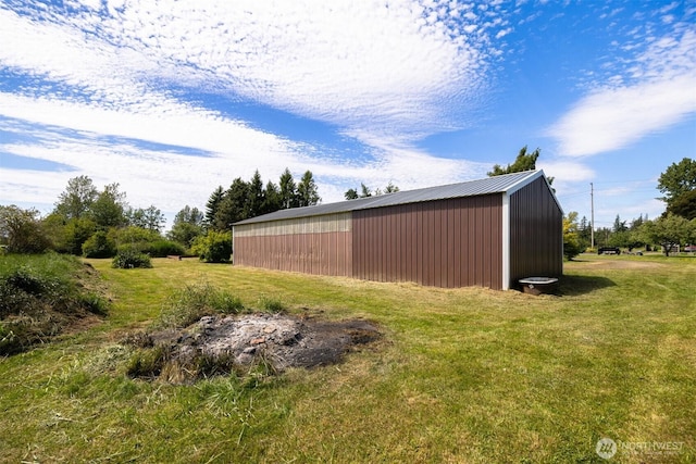 1119 Sunset Ave, Bellingham, WA 98226 - view of grassy yard with a pole building and an outbuilding