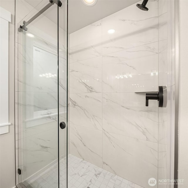 19722 Filbert Dr Unit A-3, Bothell, WA 98012 - full bathroom with a marble finish shower and recessed lighting