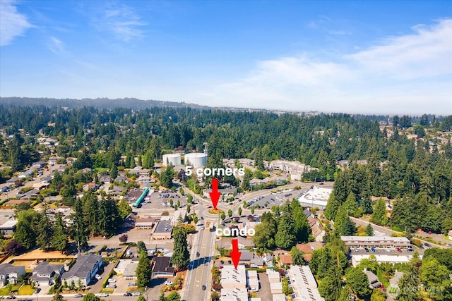 8225 212th St SW # 302, Edmonds, WA 98026 - aerial view of property's location with nearby suburban area and a heavily wooded area