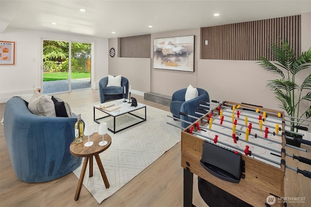 6202 122nd Ave SE, Bellevue, WA 98006 - playroom with wood finished floors and recessed lighting