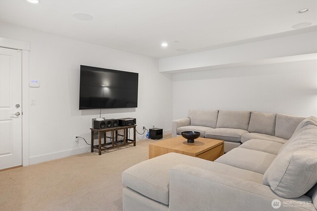 26627 NE Boyd Way Unit 101, Duvall, WA 98019 - carpeted living area featuring recessed lighting and baseboards