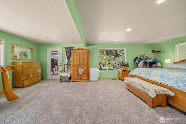 3256 S 360th St, Auburn, WA 98001 - carpeted bedroom featuring recessed lighting and beamed ceiling
