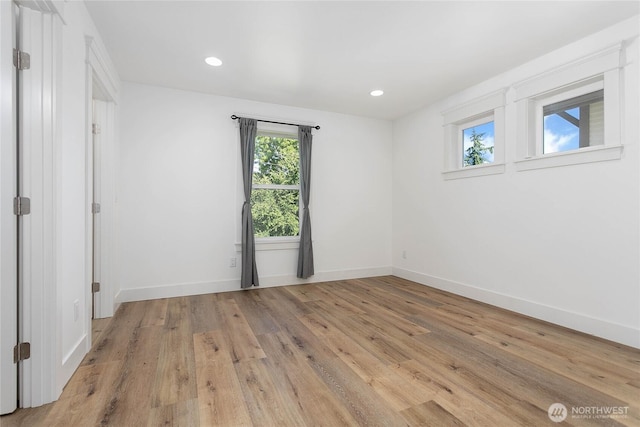 2730-2734 Nevada St, Bellingham, WA 98226 - spare room with light wood-style floors, baseboards, and recessed lighting