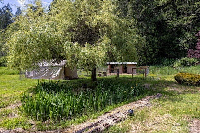 371 Pigeon Springs Rd, Onalaska, WA 98570 - view of yard featuring an outbuilding