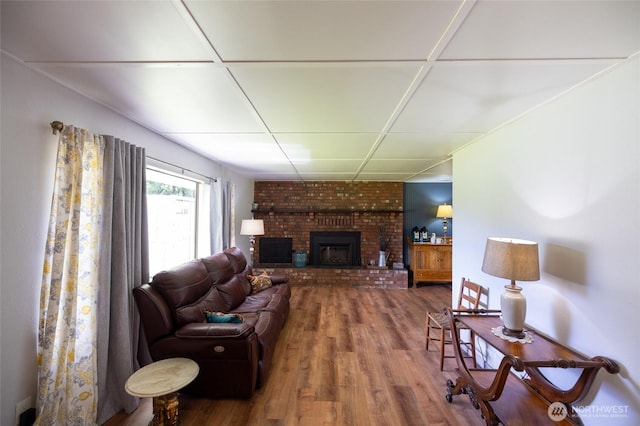 371 Pigeon Springs Rd, Onalaska, WA 98570 - living area with wood finished floors and a fireplace