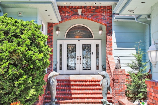 10903 Samish Beach Ln, Bow, WA 98232 - entrance to property with french doors and brick siding