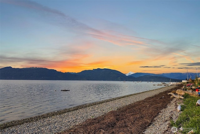 10903 Samish Beach Ln, Bow, WA 98232 - water view with a mountain backdrop