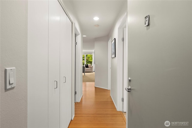 1400 Taylor Ave N Unit 203, Seattle, WA 98109 - hall featuring light wood-style flooring, recessed lighting, and baseboards