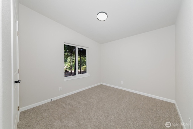 20215 Crystal Springs Dr, Granite Falls, WA 98252 - unfurnished room with carpet floors, lofted ceiling, and baseboards