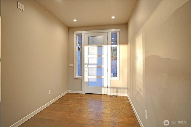 161 N Camano Ridge Rd, Camano Island, WA 98282 - foyer featuring wood finished floors, recessed lighting, and baseboards