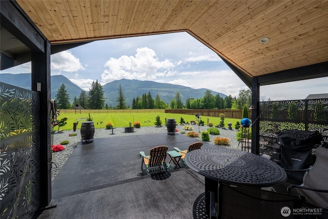 7420 Windsong Ln, Sedro Woolley, WA 98284 - view of patio featuring a mountain view