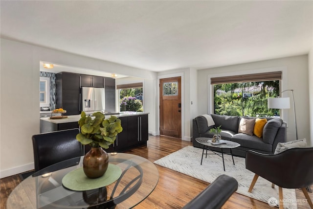 8414 9th Ave SW, Seattle, WA 98106 - living room with dark wood finished floors and baseboards