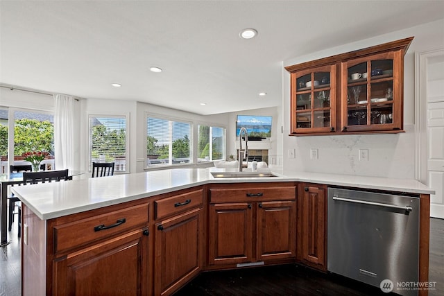30101 129th Pl SE, Auburn, WA 98092 - kitchen with dishwasher, a sink, healthy amount of natural light, light countertops, and recessed lighting
